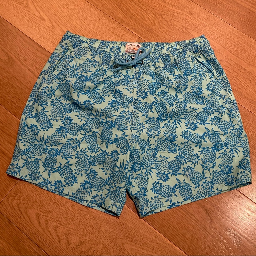 J. Crew Patterned Men’s Swim Trunks (6”)